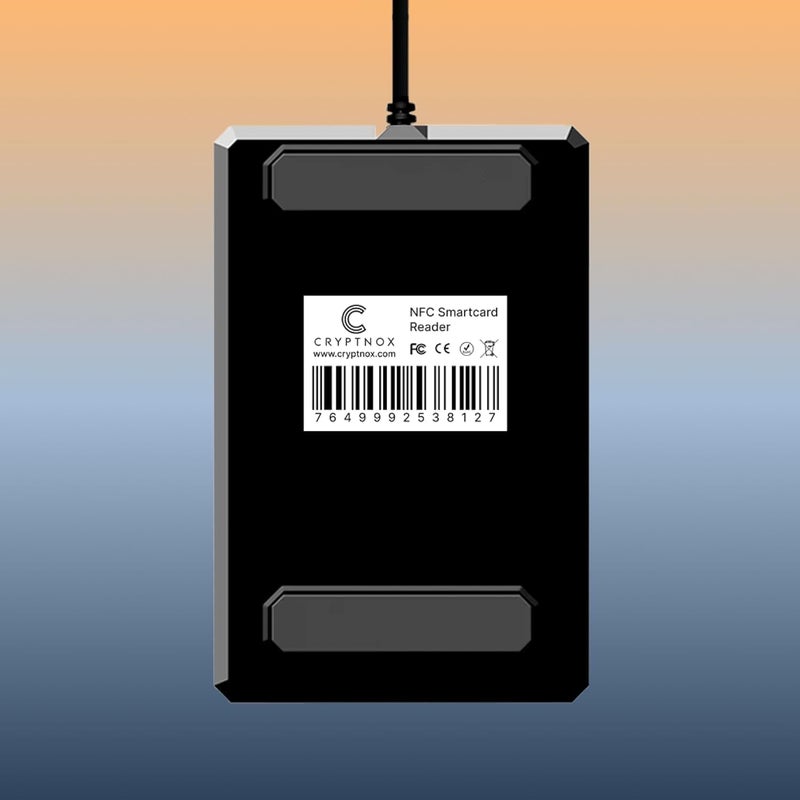 Cryptnox Contactless Smart Card Reader – ISO 14443 & Mifare® Compliant | NFC Reader Writer USB Type-C and Type-A Connectivity | Secure Authentication for E-Payments, E-Commerce, Access Control & More - Image 1